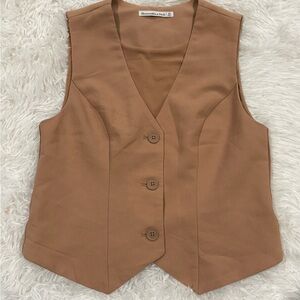 Abercrombie & Fitch Brown Sleeveless Vest